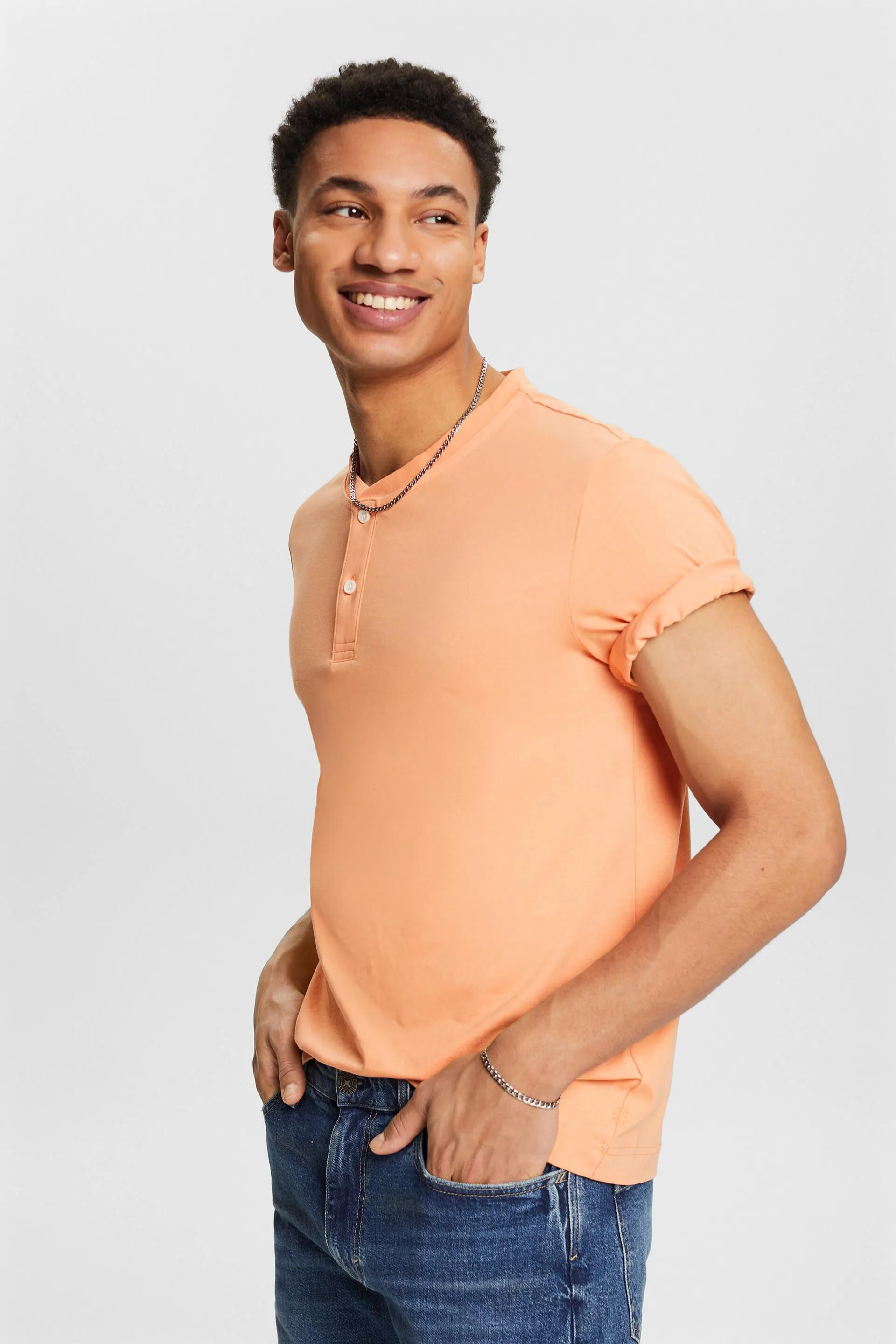 T-shirt henley in jersey