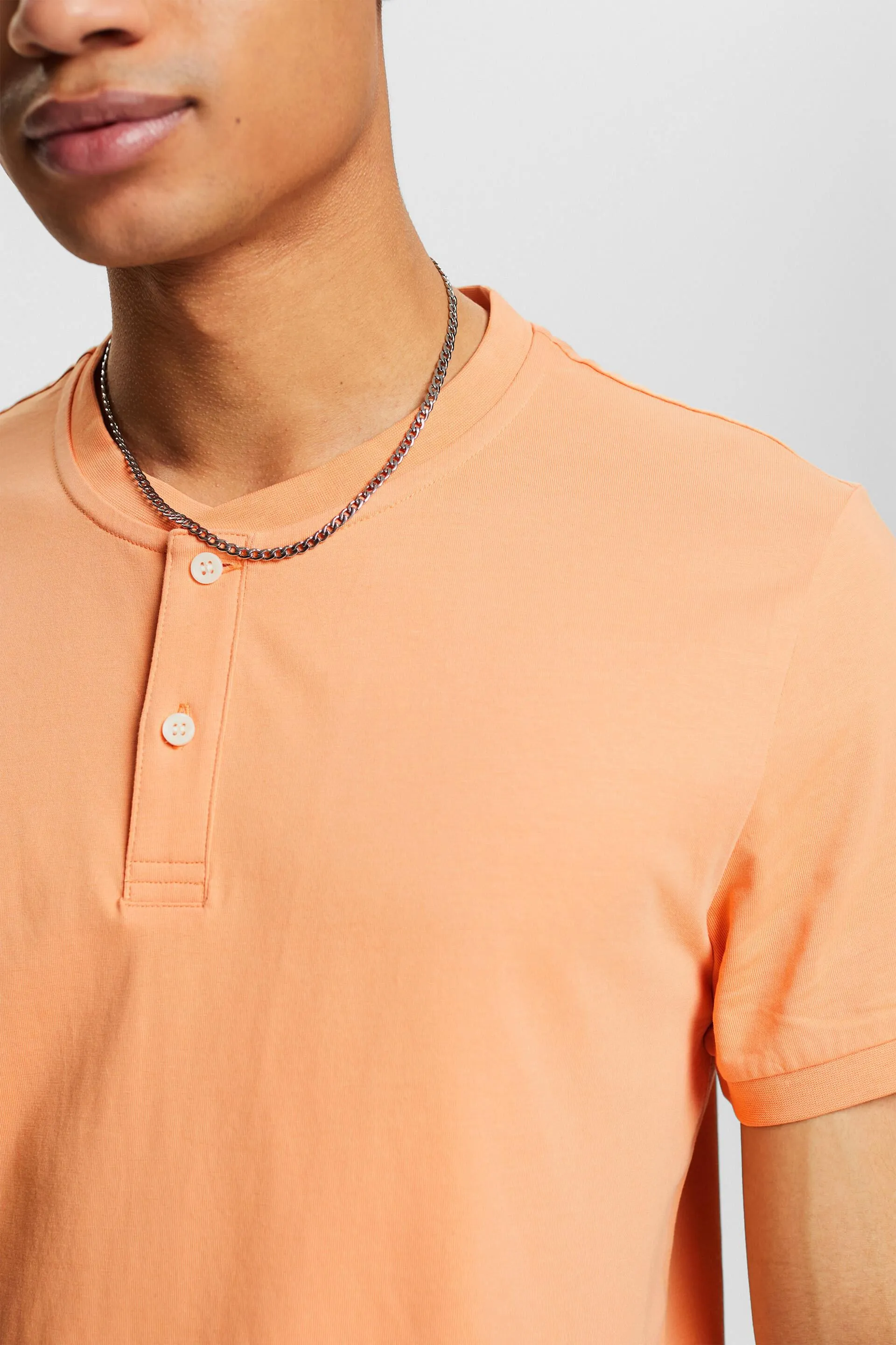 T-shirt henley in jersey