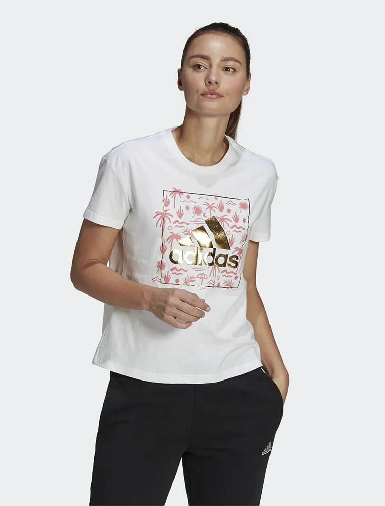 T-shirt Manica Corta Sportiva Adidas - White