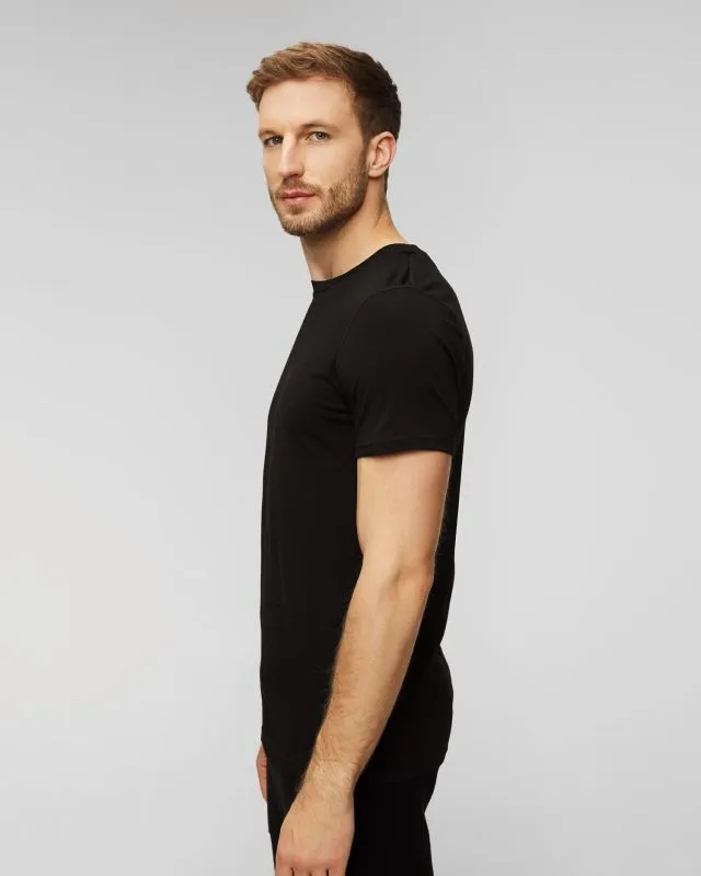 T-shirt nera in lana da uomo We Norwegians Sno