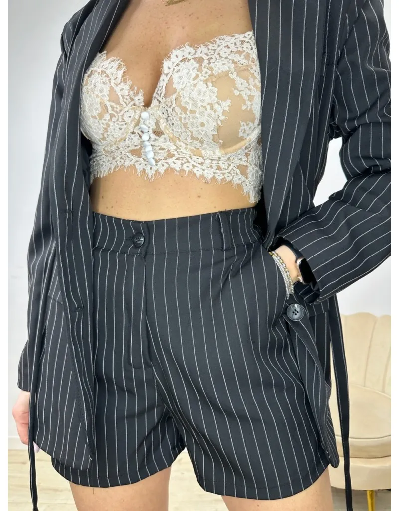 TAILLEUR GESSATO SABRY NERO