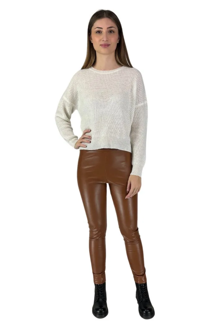 Take Two maglia girocollo in misto lana a costa inglese dta5949
