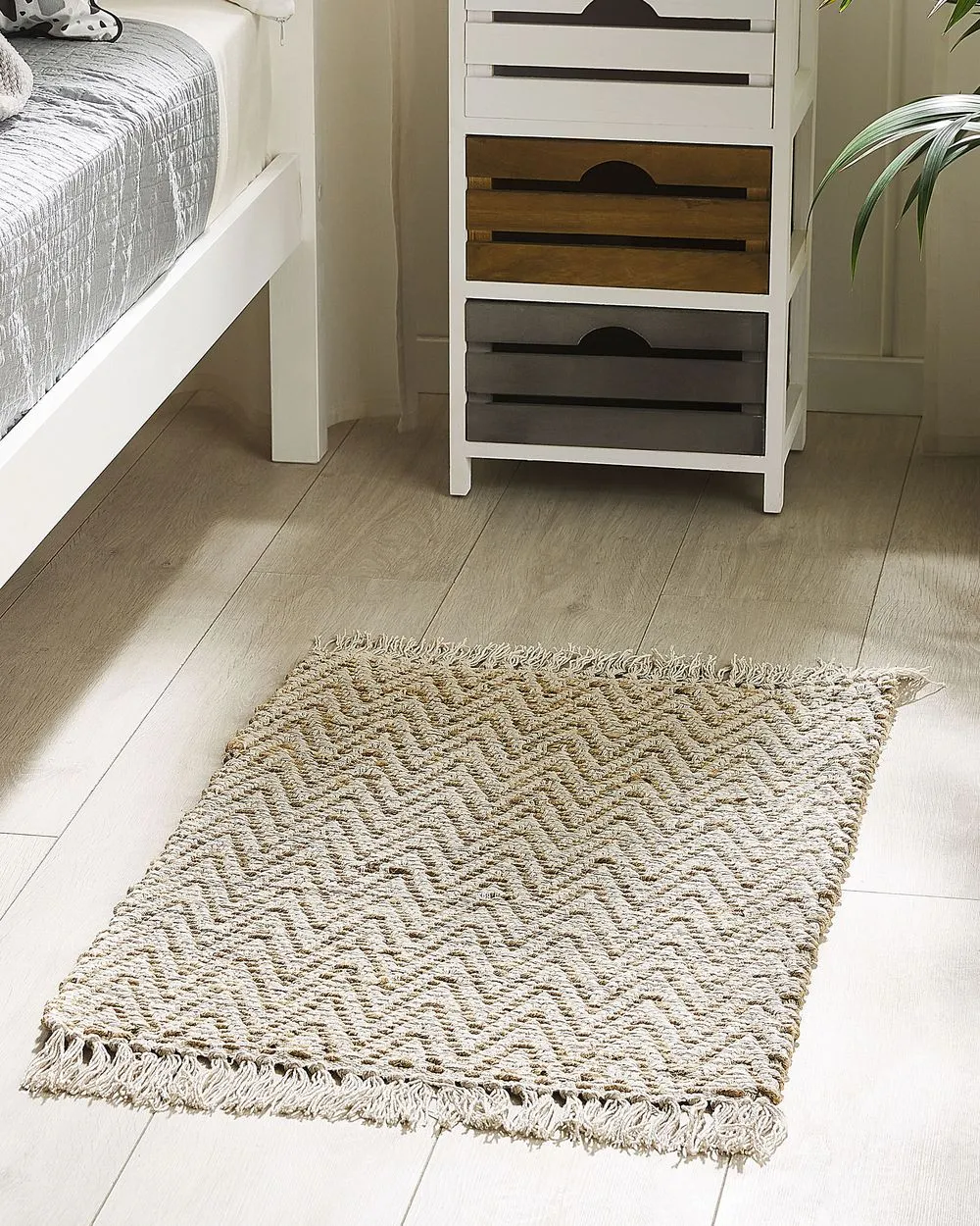 Tappeto iuta beige 50 x 80 cm AFRIN
