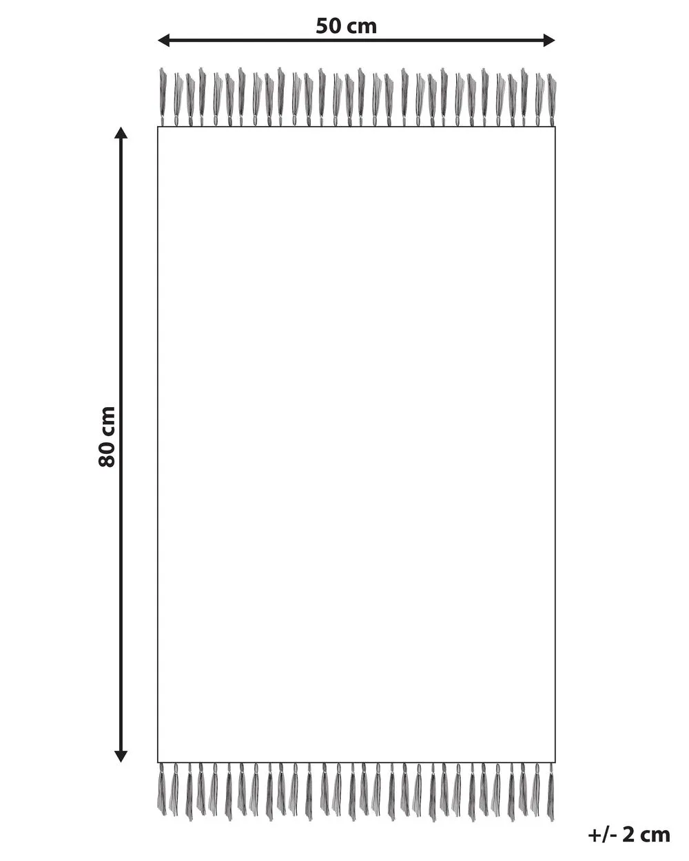 Tappeto iuta beige 50 x 80 cm AFRIN