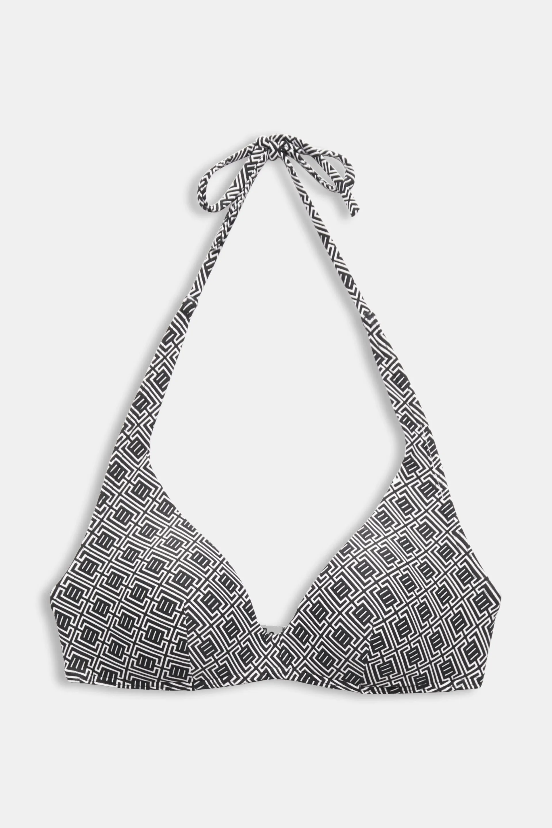 Top da bikini allacciato al collo con stampa