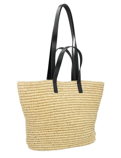 Tote Bag Anine Bing color naturale con logo nero