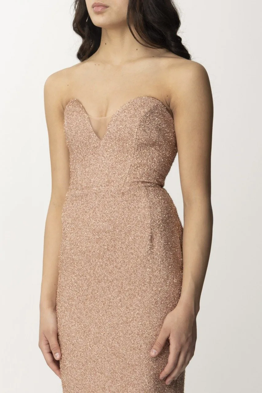 Tubino in tweed lurex con scollo cuore Nudo