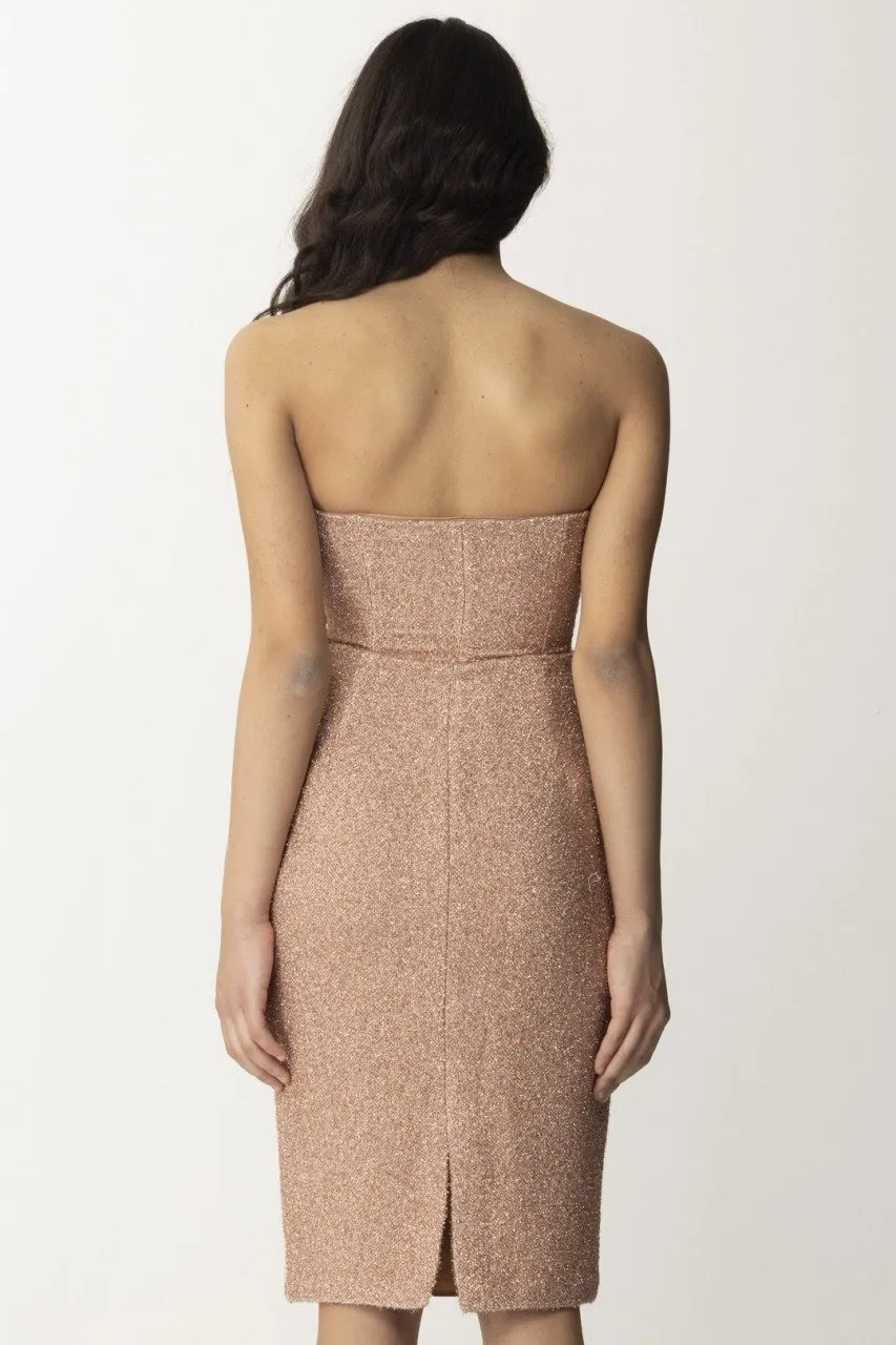 Tubino in tweed lurex con scollo cuore Nudo