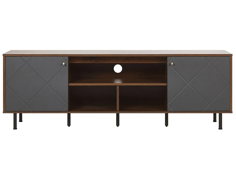 TV Stand PALMER Dark Brown/ Grey