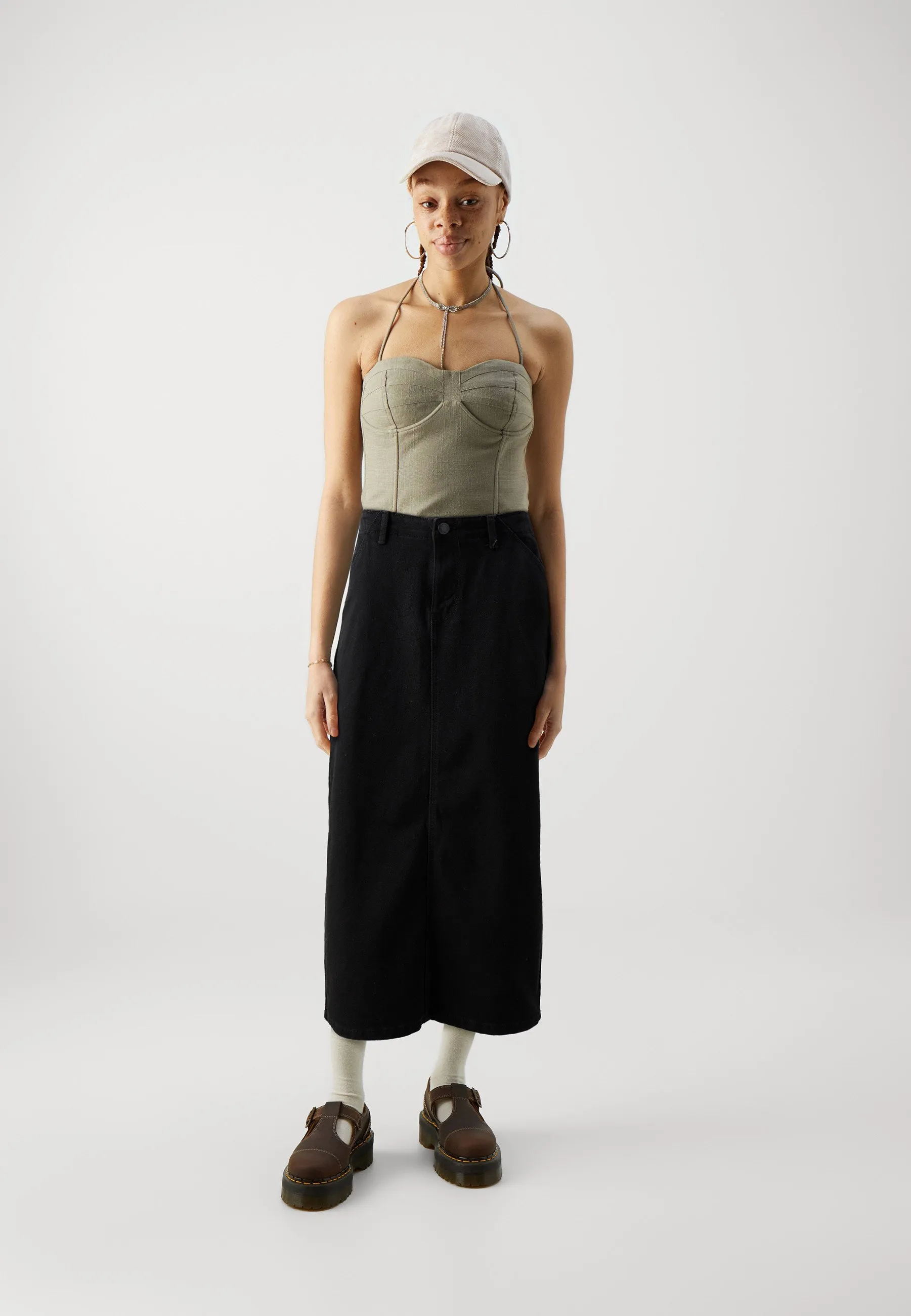 VMKYLA MIDI SKIRT MIX - Gonna di jeans