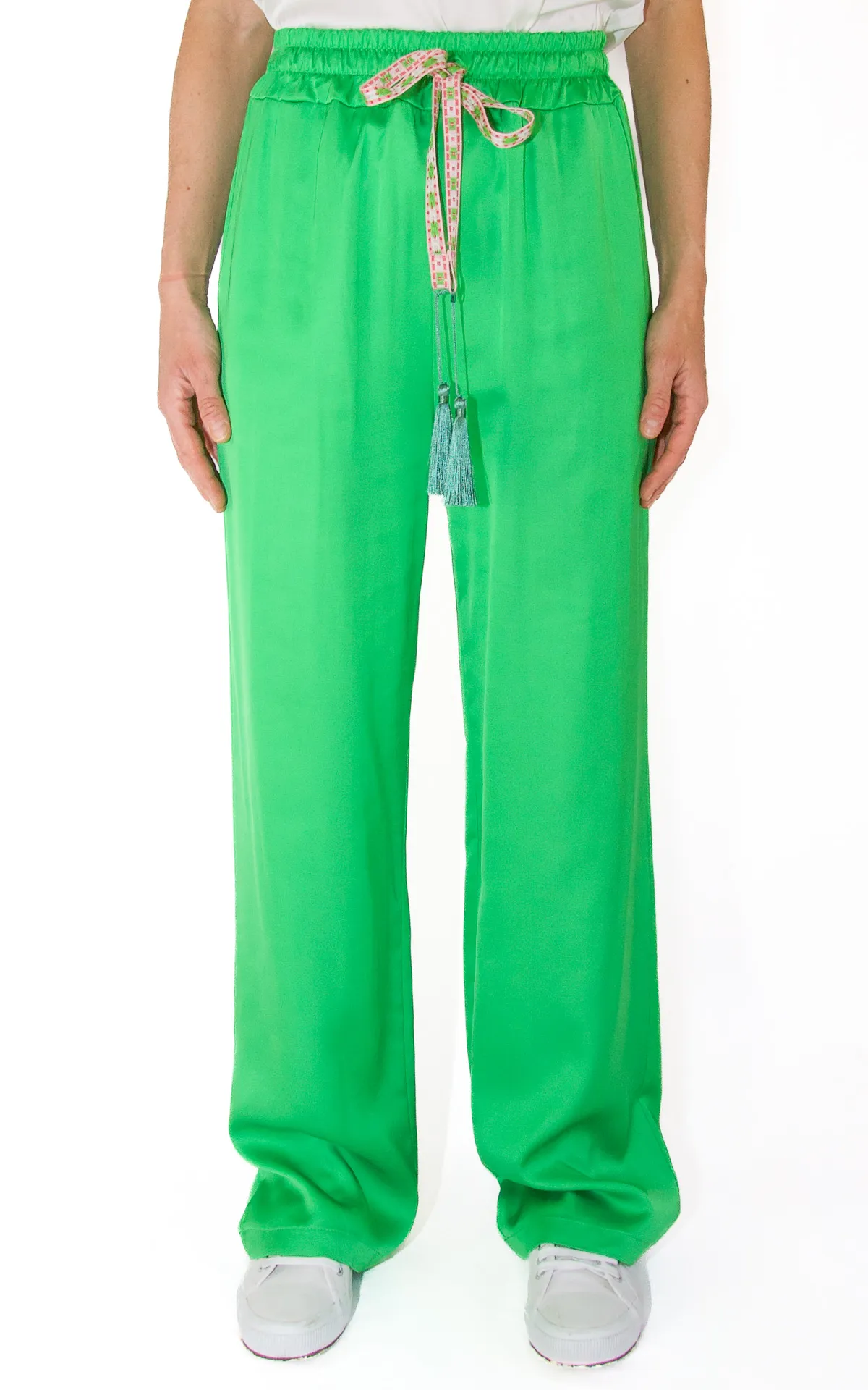 WuSide – pantalone palazzo – verde