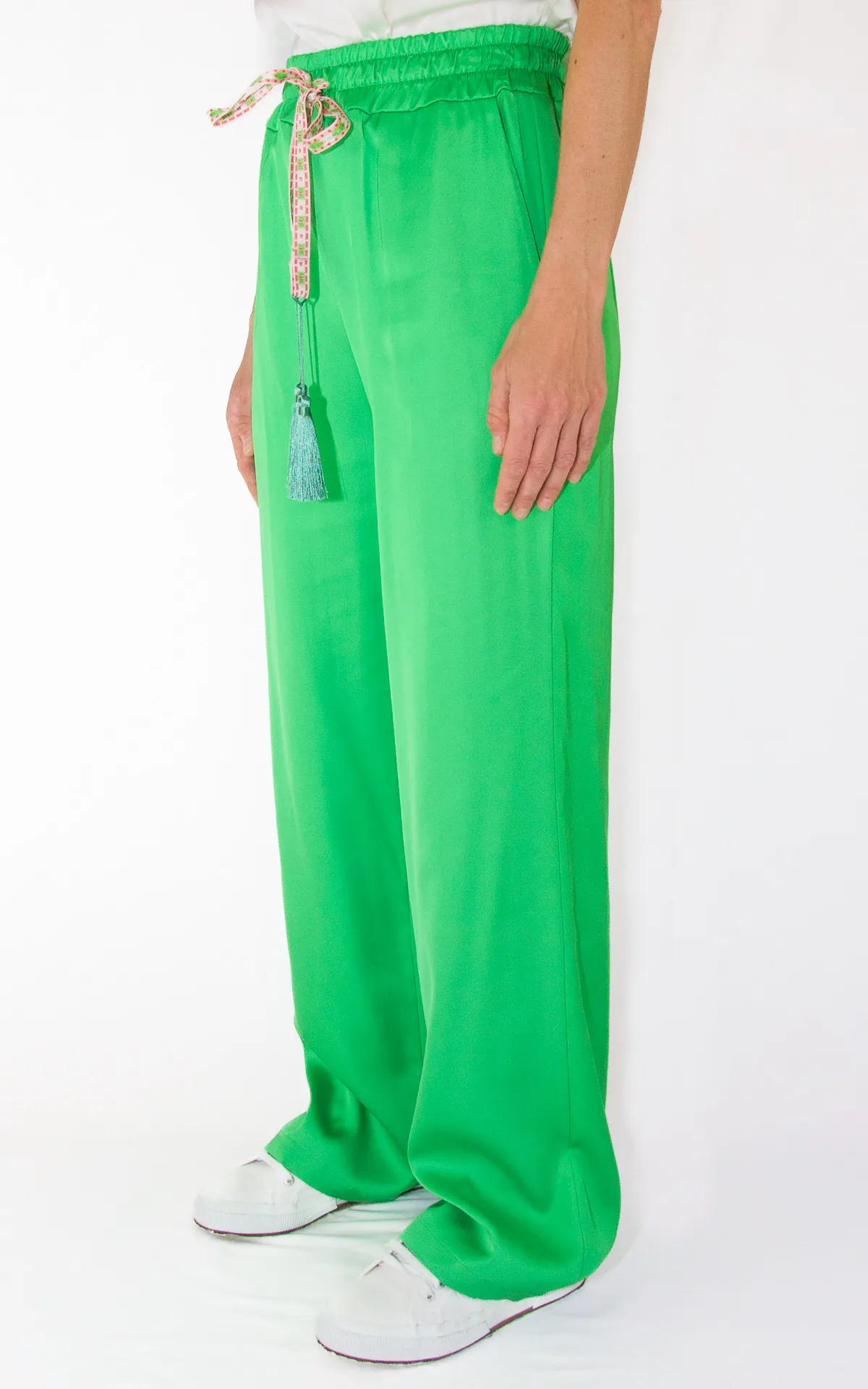 WuSide – pantalone palazzo – verde