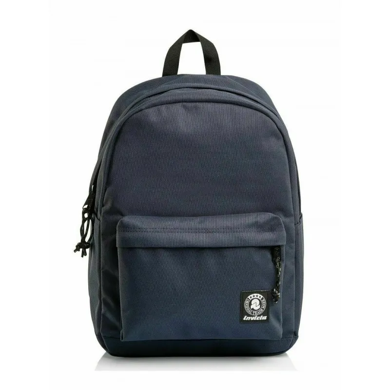 ZAINO AMERICANO INVICTA CARLSON PLAIN MOOD INDIGO BLU BACKPACK 42X30CM 2 ZIP 1 TASCHA CON ZIP GARANZ.4 ANNI SEVEN ITALY