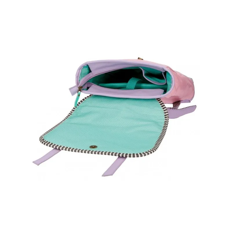 ZAINO SCUOLA LAVORO E T. LIBERO PORTA PC LOST IN MUSIC GORJUSS SANTORO LONDON ORIGINAL 29X39X9CM ROSA/LILLA SFUM.100%PU